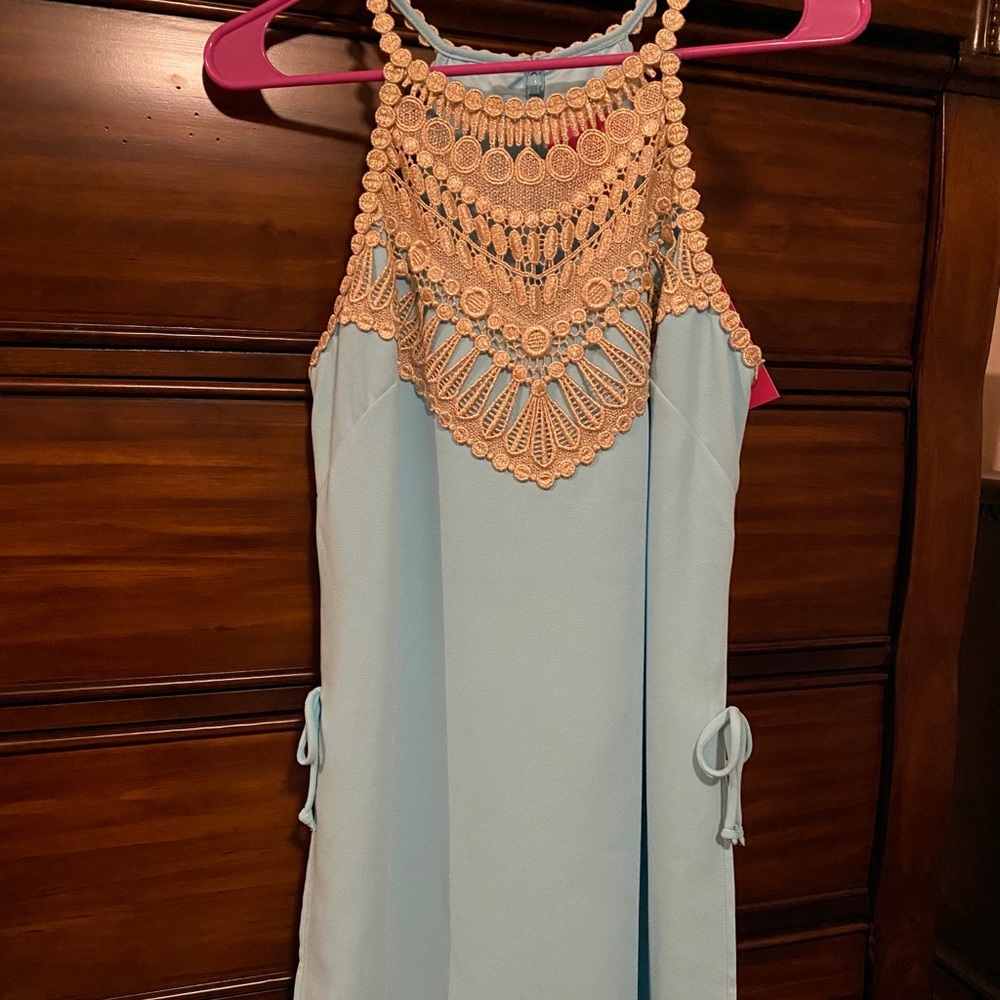 Lillie Pulitzer Pearl Romper Bali Blue size 2 NWT